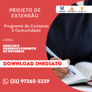 PROJETO DE EXTENSÃO - Analise de Sistema