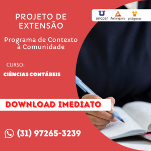 PROJETO DE EXTENSÃO - CIENCIAS CONTÁBEIS