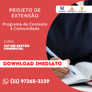 PROJETO DE EXTENSÃO - CST EM GESTÃO COMERCIAL