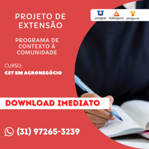 PROJETO DE EXTENSÃO - CST EM AGRONEGÓCIO