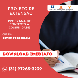 PROJETO DE EXTENSÃO - CST EM FOTOGRAFIA