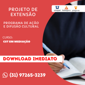 PROJETO DE EXTENSÃO - CST EM MEDIAÇÃO