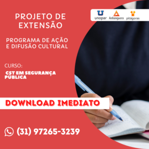 PROJETO DE EXTENSÃO - CST EM SEGURANÇA PUBLICA